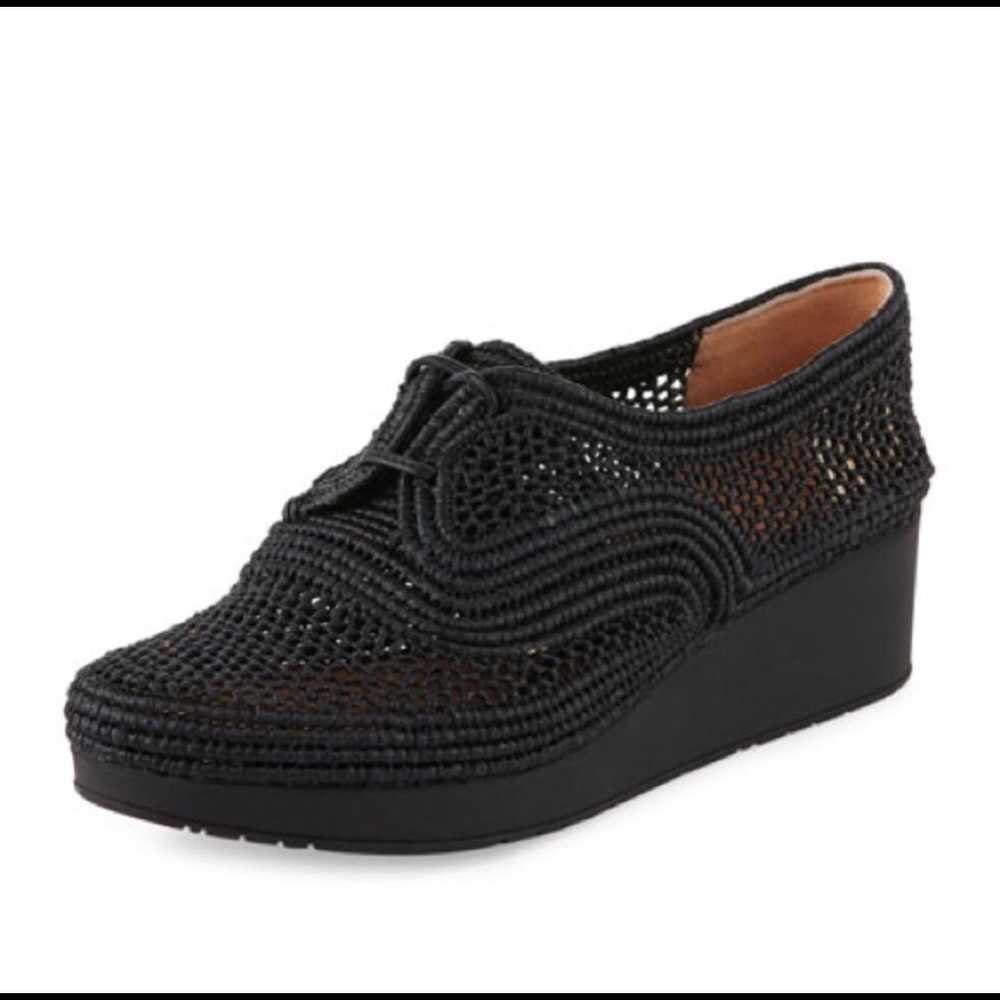 Blk Robert Clergerie Vicole Wedge Oxford sneakers